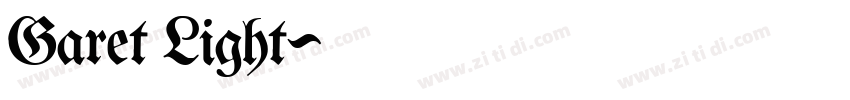 Garet Light字体转换
